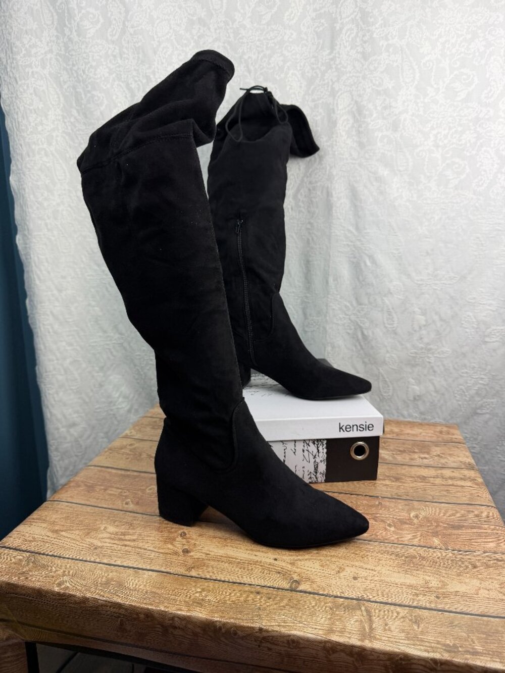 Kensie Women’s Black Over-the-Knee Boots Size 10